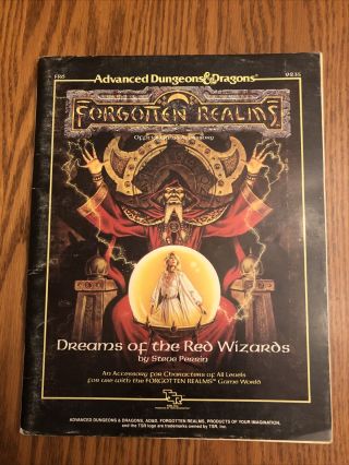 Rare W/map Fr6 Dreams Of The Red Wizards 1988 Dungeons & Dragons 1st Ed Module
