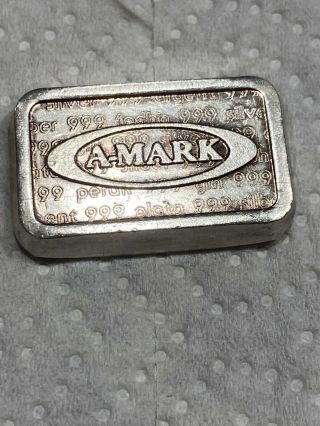 A - Mark.  999 Silver Bar - 1 Troy Oz.  1980 Very Rare
