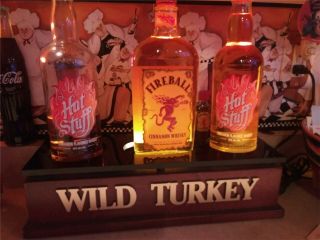Rare Wild Turkey Vintage Light Up Bottle Display