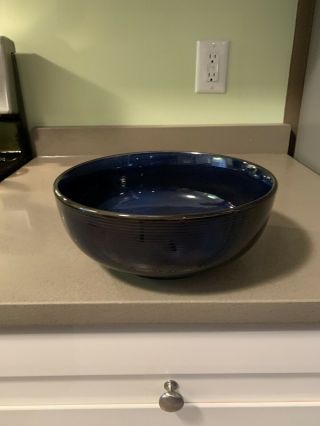 Rare Thomas O’brien Vintage Modern Stoneware Blue Serving Bowl