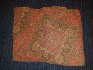 Rare Ralph Lauren Equestrian Paisley Queen Fitted Sheet Pre - Owned Vintage Read