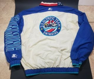 Vintage Starter 1996 Us Olympic Team Swimming Jacket Usa Sz Xl Rare