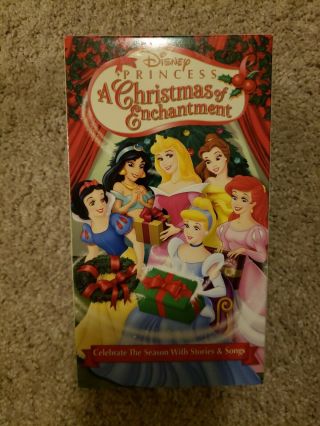 Disney Princess A Christmas Of Enchantment Vhs (2005) Rare Vhs Format Release