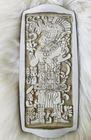Mayan Priest In Ceremonial Regalia Yucatán Tile Friley Fistick Kilnforms Rare
