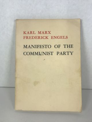 Rare Karl Marx Manifesto Of The Communist Party Frederick Engels 1972 Foreign