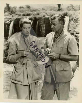 Clark Gable & Grace Kelly Smoking Rare Candid On Set Mogambo Photo