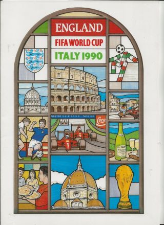 England Italia90 World Cup 1990 Official Team Brochure - Rare Version