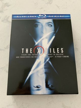The X - Files Blu Ray 2 Pack Rare Oop Fight The Future I Want To Believe