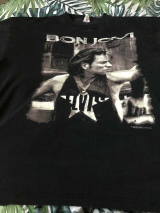 Bon Jovi World Tour 1993 T Shirt Rare Vintage Size Xl