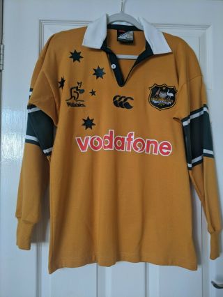 Rare Australia Wallabies Rugby Union Shirt Retro 2000 - 2002 Jersey Top - Size S