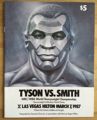 Rare Mike Tyson Vs Bonecrusher Smith Vintage On Site Programme 1987