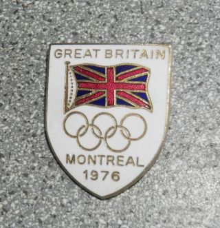 Rare Olympic Games Montreal 1976 Great Britain Enamel Pin Badge