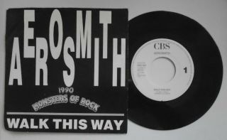 Aerosmith ‎– Walk This Way / Come Together.  Rare French Issue 7 " Vinyl 45.  Pro 580
