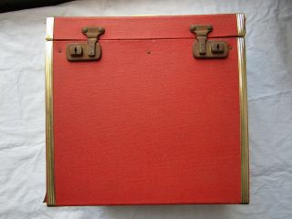 Rare Vintage Record Box Red / Cream 50s Lp 