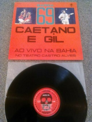 Caetano E Gil - Barra 69 Ao Vivo Na Bahia Lp Rare Pirata Ltd Reissue Tropicalia
