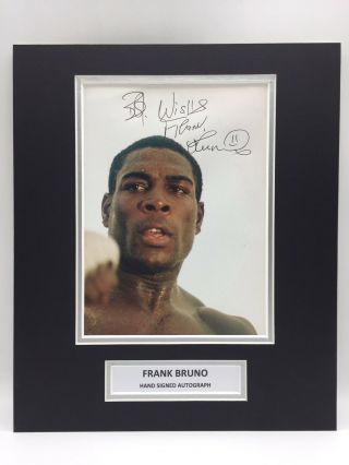 Rare Frank Bruno Boxing Signed Photo Display,  Autograph Tyson Joshua