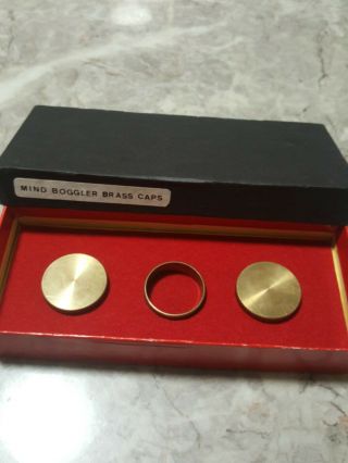 Rare Mind Boggler Brass Caps Vintage Magic Coin Trick