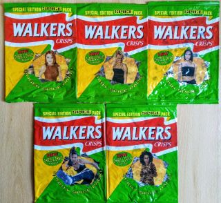 Extremely Rare Late 1990s Walkers Spice Girl Cheese And Chive Set Crisps