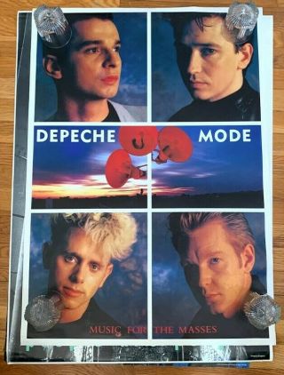 Rare Depeche Mode Music For The Masses Promo Poster 1980s 33x24in