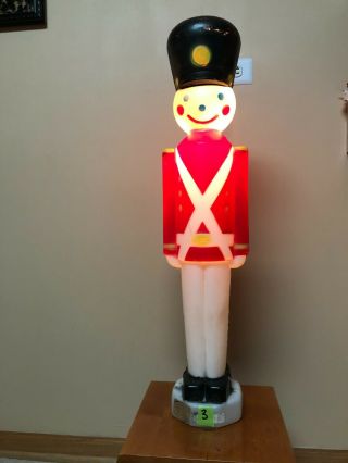 Vintage Christmas Empire Toy Soldier Nutcracker Blow Mold Lighted 024590 3 Rare