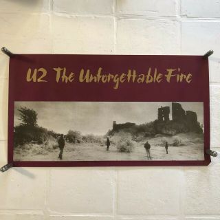 U2 The Unforgettable Fire Rare Promotional Poster Island 1984