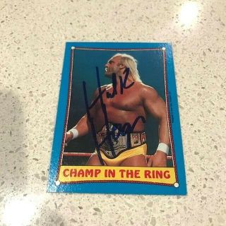 Hulk Hogan Signed Autographed Rare 1987 Wwf Topps Card A