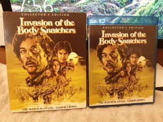 Invasion Of The Body Snatchers Scream Factory Blu - Ray With Rare Oop Slipcover