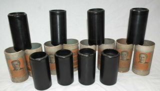 8 Rare Early 2m Edison Cylinder Phonograph Gramophone Records & Cans Great Title