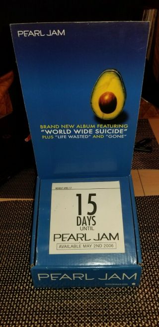 Rare Pearl Jam Avocado Cardboard Promo Record Store Stand Display 2006