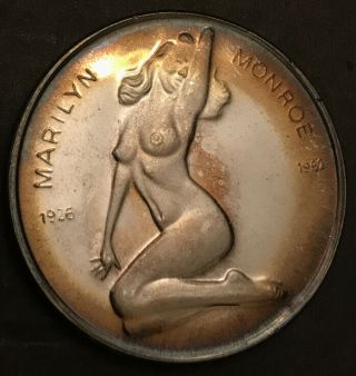 Rare Marilyn Monroe John F Kennedy Jfk 1 Oz Proof Silver Coin Nude