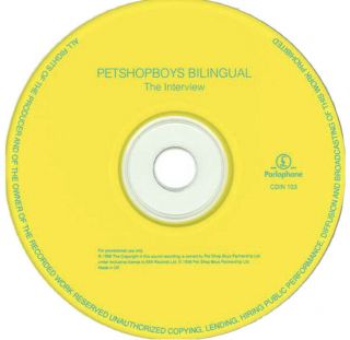 Rare Pet Shop Boys Promo Only “bilingual” Interview Disc.  Collectors Item.