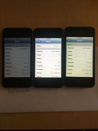 Iphone 4 16gb X3 Rare Old Ios Software Read More Below