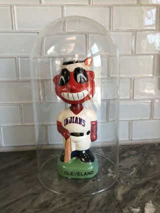 Cleveland Indians Chief Wahoo Mascot Bobblehead 1980’s Tei