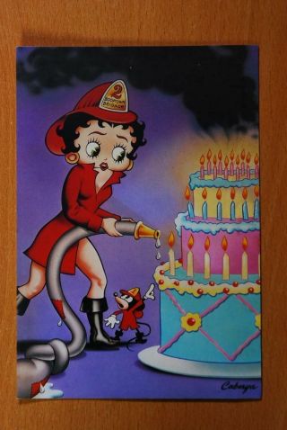 Paper Moon Graphics Greeting Card Ns138 1984 Betty Boop Booptown Brigade