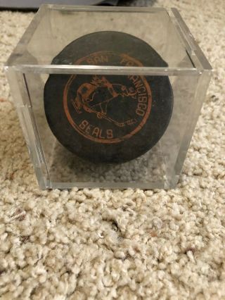 San Francisco Seals Whl Western Hockey League Official Game Puck Made In Canada