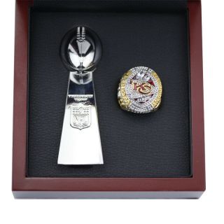 2019 Bowl Kansas City Chiefs Championship Ring With Trophy Set