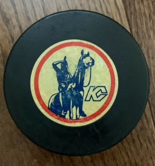 Vintage Kansas City Scouts Nhl Hockey Puck - Blank Reverse