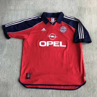 Bayern Munich Lizarazu 3 1999 2001 Football Shirt Jersey Home Adidas