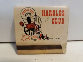 Vintage Harolds Club Reno Nevada Matchbook W/ Sticks Collectible