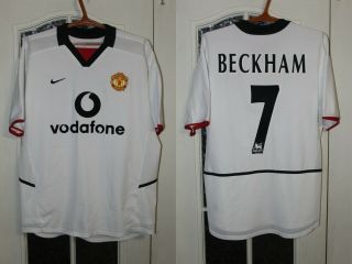 Manchester United 2002 2003 Beckham Nike Away Shirt Jersey Size M