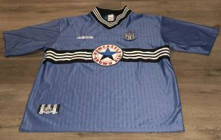Newcastle United 1996 Brown Ale Vintage Adidas Away Shirt Jersey