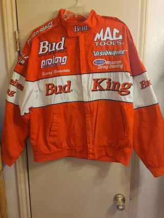 " Nhra Kenny Bernstein First To 300 Red Racing Jacket " Size Large