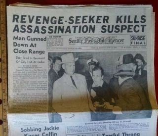 Vintage J.  F.  K.  Assassination Coverage Nov.  25th 1963 Seattle P.  I.  JACK RUBY 2