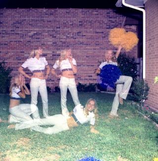 Vintage Pretty Model Color Negative 1970s Outdoor Pose Time Elapsed