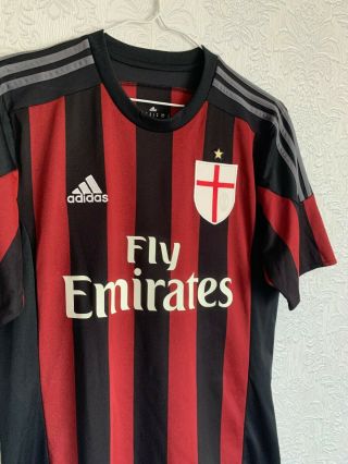 Ac Milan Italy Home Football Shirt 2015 2016 Jersey Maglia Size M Adidas S11836