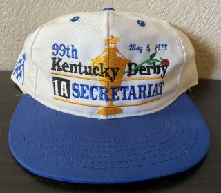 Vtg 1973 99th Kentucky Derby 1a Secretariat Hat Snap Back Cap Limited 2500 Rare