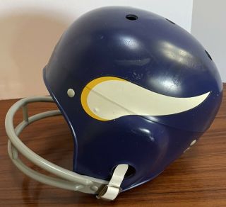Minnesota Vikings Helmet Vintage Rawlings Usa Snfl 6 5/8 - 6 3/4 Pre Owned Nfl