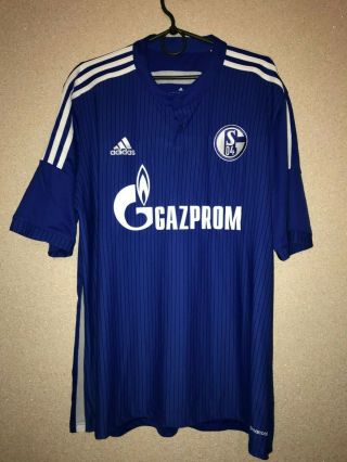 Fc Schalke 04 Home Football Shirt 2015 - 2016 Adidas Xl