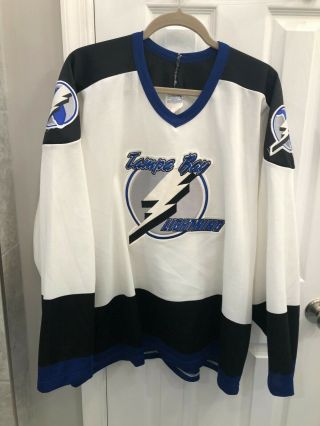 Vintage 1990s Tampa Bay Lightning Ccm Hockey Jersey - White Size Xl