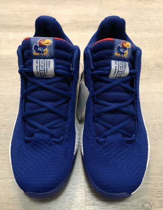 Adidas Kansas Jayhawks Pro Bounce Low 2018 Blue Shoes Mens Size 7.  5 Womens 9